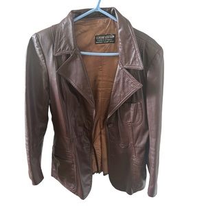 Genuine Leather Blazer